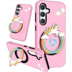 Samsung Galaxy S24 Plus Case Cute Kawaii 360° Ring Holder